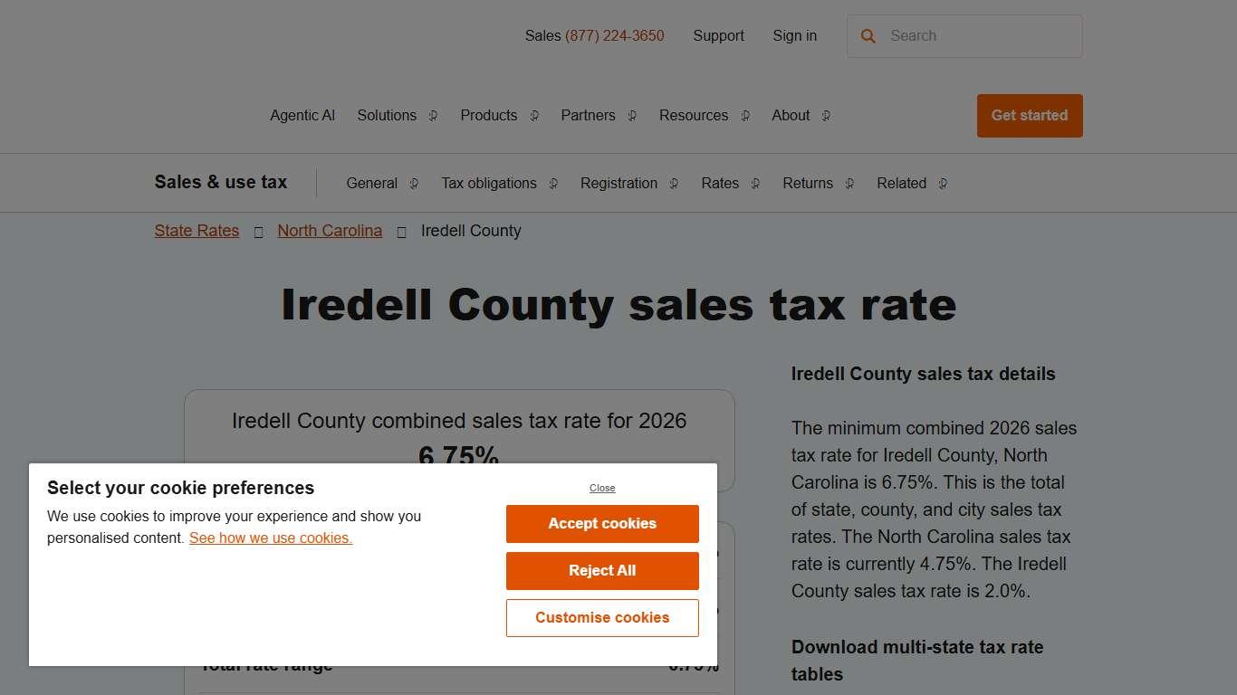 2026 Iredell County County Sales Tax Rate - Avalara